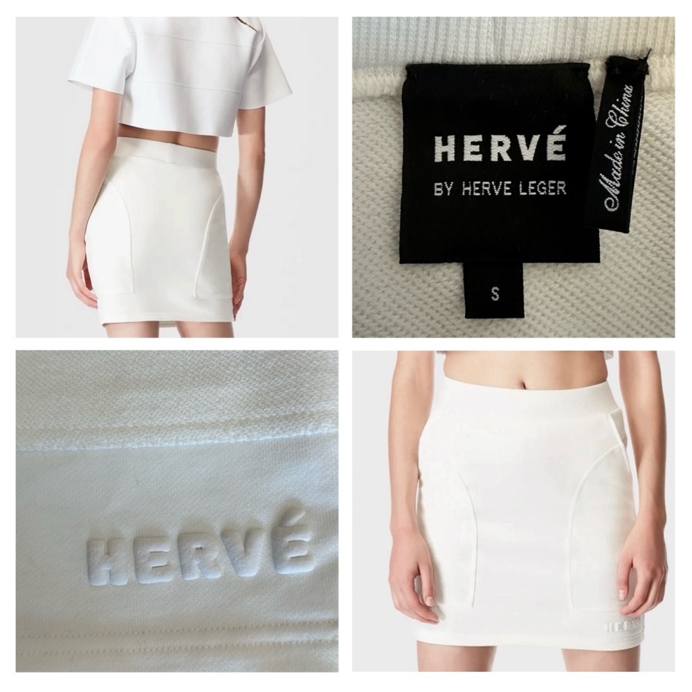 Herve by Herve Leger Terry Mini Skirt
